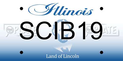 SCIB19 Illinois License Plate