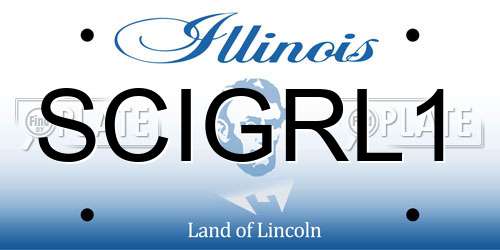 SCIGRL1 Illinois License Plate