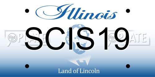 SCIS19 Illinois License Plate
