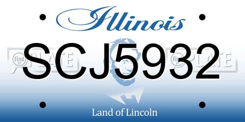 SCJ5932 Illinois License Plate