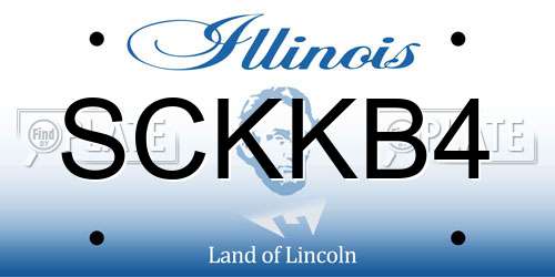SCKKB4 Illinois License Plate