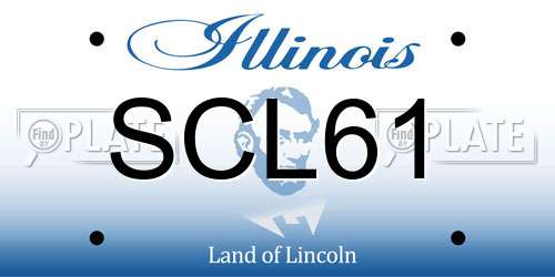 SCL61 Illinois License Plate