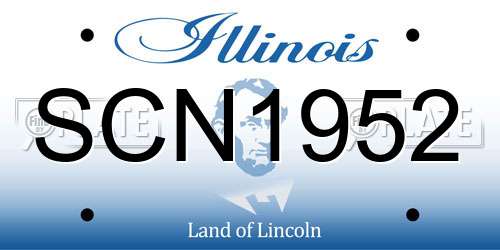 SCN1952 Illinois License Plate