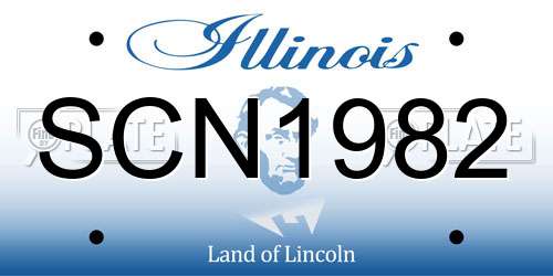 SCN1982 Illinois License Plate
