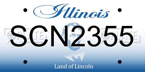SCN2355 Illinois License Plate