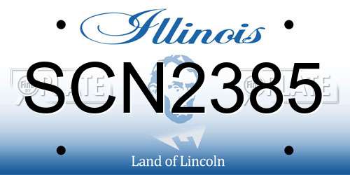 SCN2385 Illinois License Plate