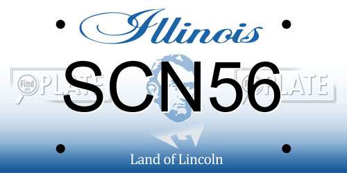 SCN56 Illinois License Plate