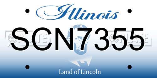 SCN7355 Illinois License Plate