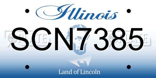 SCN7385 Illinois License Plate