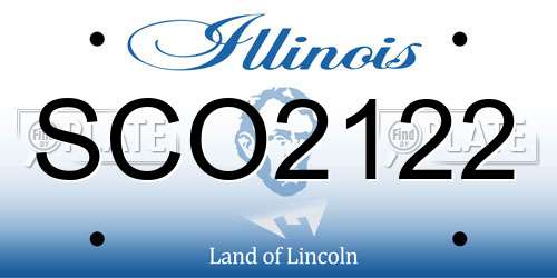 SCO2122 Illinois License Plate