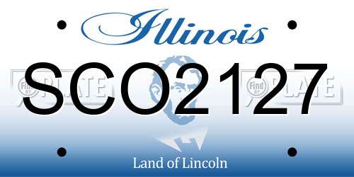 SCO2127 Illinois License Plate