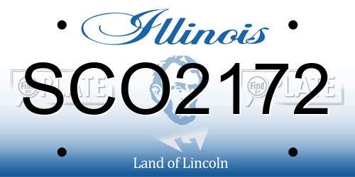 SCO2172 Illinois License Plate