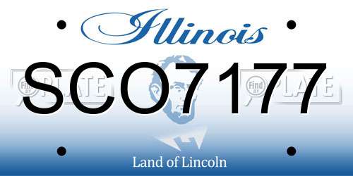 SCO7177 Illinois License Plate