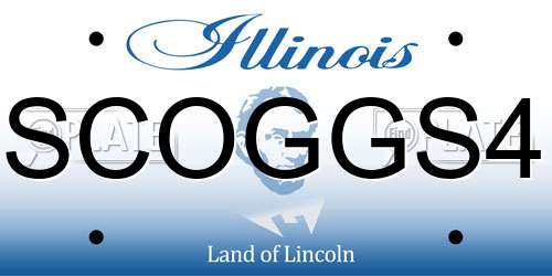 SCOGGS4 Illinois License Plate