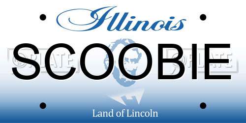 SCOOBIE Illinois License Plate