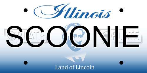 SCOONIE Illinois License Plate