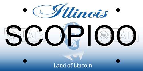SCOPIOO Illinois License Plate
