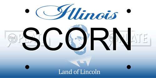 SCORN Illinois License Plate
