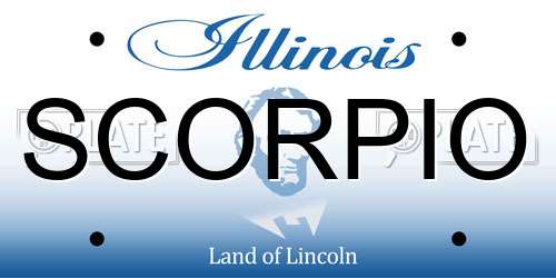 SCORPIO Illinois License Plate