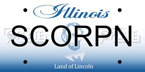 SCORPN Illinois License Plate