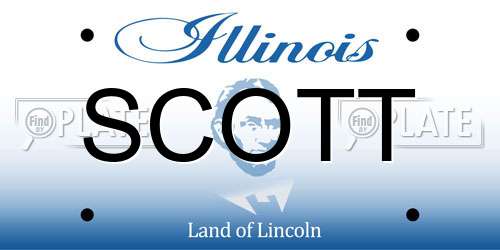 SCOTT Illinois License Plate