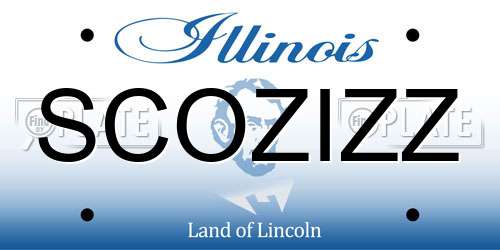 SCOZIZZ Illinois License Plate