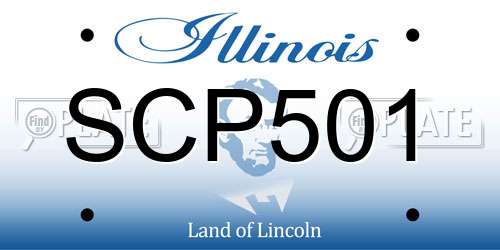 SCP501 Illinois License Plate