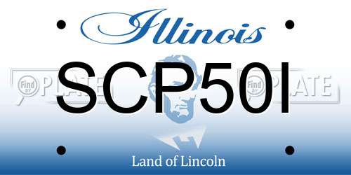 SCP50I Illinois License Plate