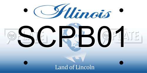 SCPB01 Illinois License Plate