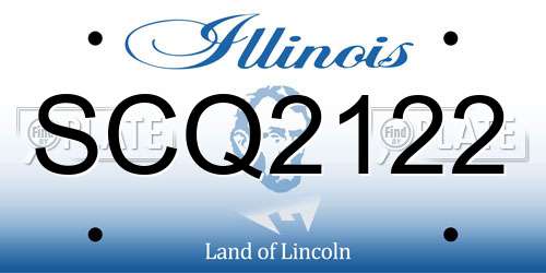 SCQ2122 Illinois License Plate