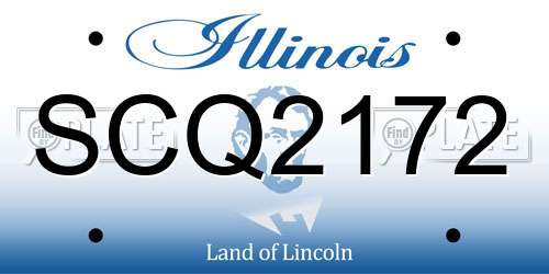 SCQ2172 Illinois License Plate