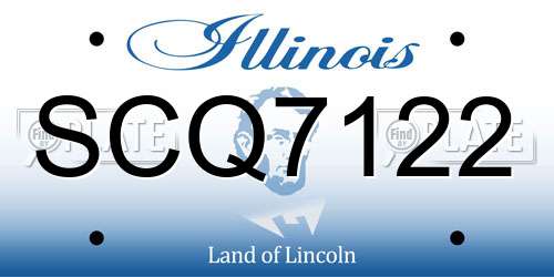 SCQ7122 Illinois License Plate