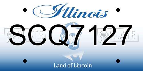 SCQ7127 Illinois License Plate