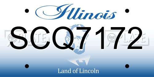 SCQ7172 Illinois License Plate