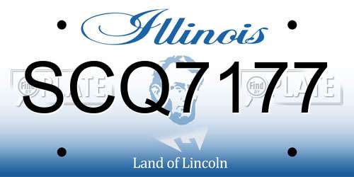 SCQ7177 Illinois License Plate