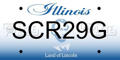 SCR29G Illinois License Plate