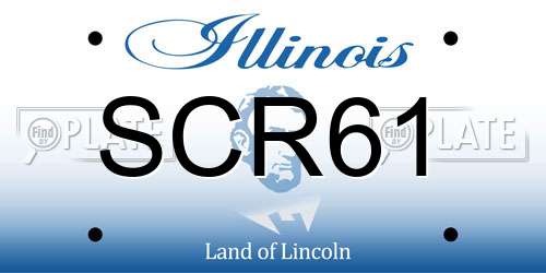 SCR61 Illinois License Plate