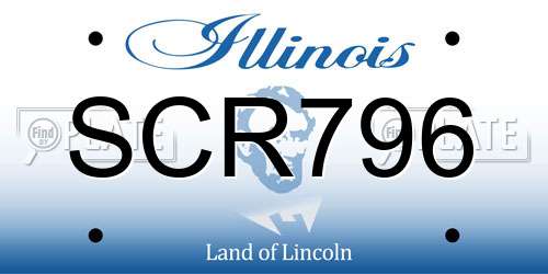 SCR796 Illinois License Plate