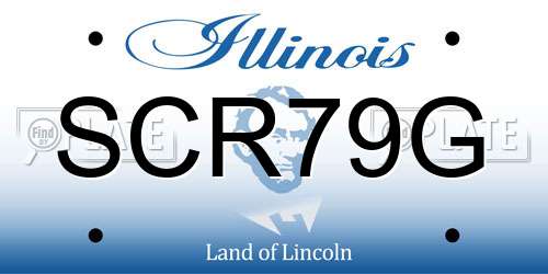 SCR79G Illinois License Plate