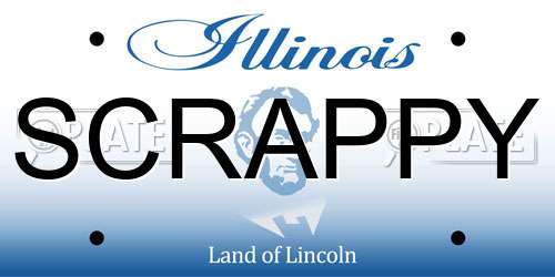 SCRAPPY Illinois License Plate