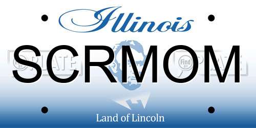 SCRMOM Illinois License Plate