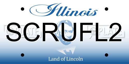 SCRUFL2 Illinois License Plate