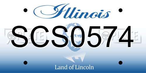 SCS0574 Illinois License Plate