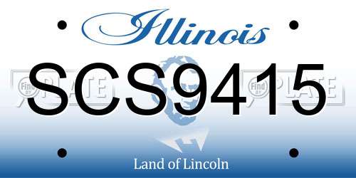 SCS9415 Illinois License Plate