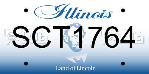 SCT1764 Illinois License Plate