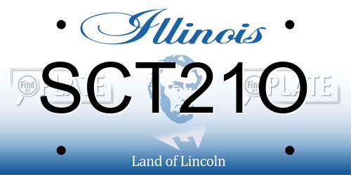 SCT21O Illinois License Plate