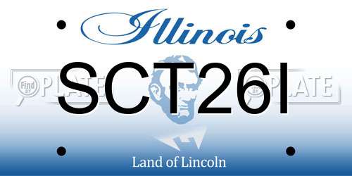 SCT26I Illinois License Plate