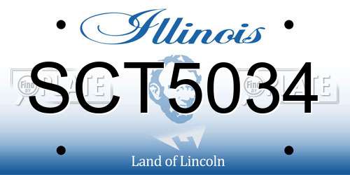 SCT5034 Illinois License Plate