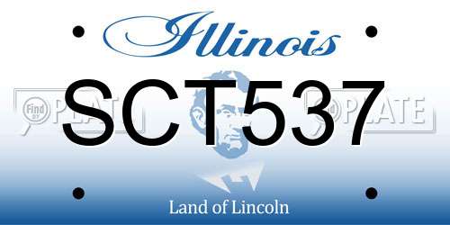 SCT537 Illinois License Plate