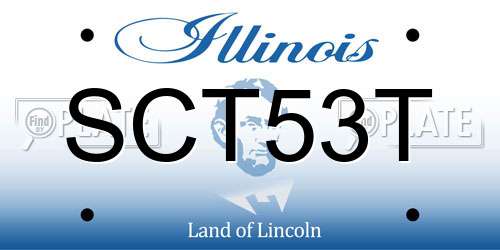 SCT53T Illinois License Plate